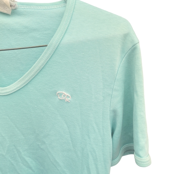 Vintage Oscar De La Renta Women's V-neck Tee - Picture 5 of 5